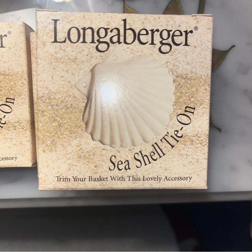 Longaberger Sea Shell Basket Tie On • NWT • New In Box
